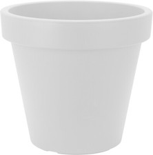 White Large Plant Pot Round