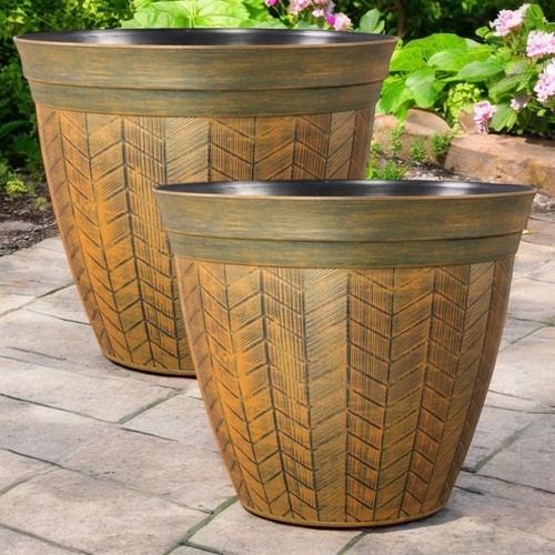 Large rustic plant pot garden - large,